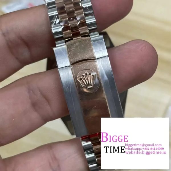 DateJust 41mm Fluted Bezel Silver Dial RG/SS Jubilee Bracelet VSF VS3235 - Image 8