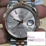 DateJust 41mm Fluted Bezel Silver Dial RG/SS Jubilee Bracelet VSF VS3235