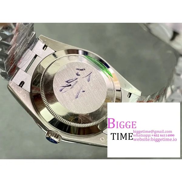 Day Date 40 GMF 1:1 Best Edition 904L Steel Blue Dial Roman Markers on Bracelet A2836（Tungsten Heavy Version） - Image 10