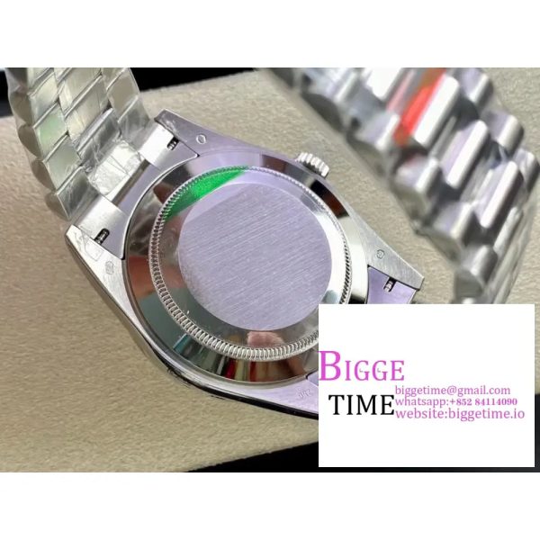 Day Date 40 GMF 1:1 Best Edition 904L Steel White Dial Roman Markers on Bracelet A2836（Tungsten Heavy Version） - Image 10