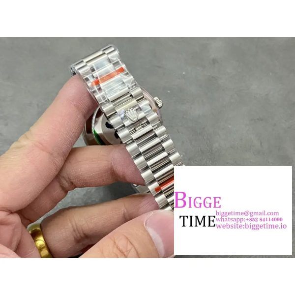 Day Date 40 GMF 1:1 Best Edition 904L Steel White Dial Roman Markers on Bracelet A2836（Tungsten Heavy Version） - Image 9
