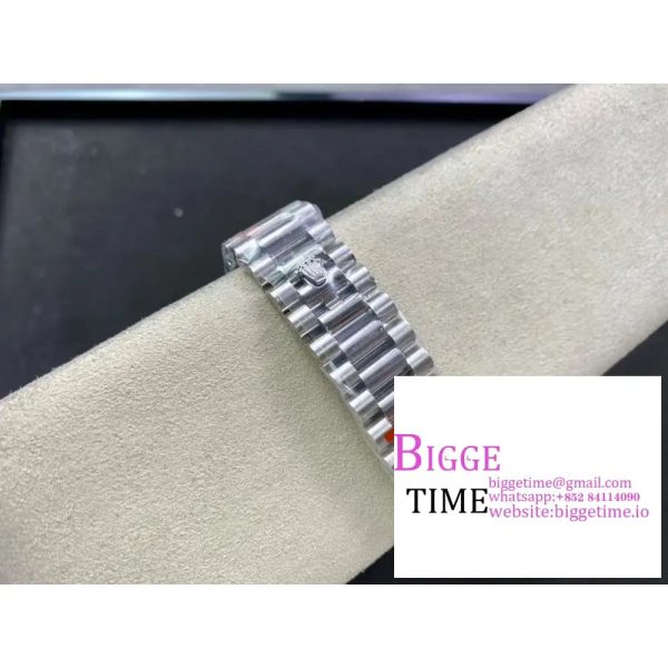 Day Date 40 GMF 1:1 Best Edition 904L Steel White Dial Roman Markers on Bracelet A2836（Tungsten Heavy Version） - Image 9