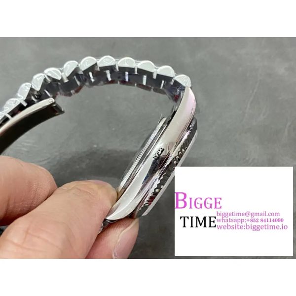 Day Date 40 SS 228236 GMF 1:1 Best Edition Ice Blue Dial Crystal Markers on President Bracelet VR3255(Tungsten Heavy Version) - Image 7