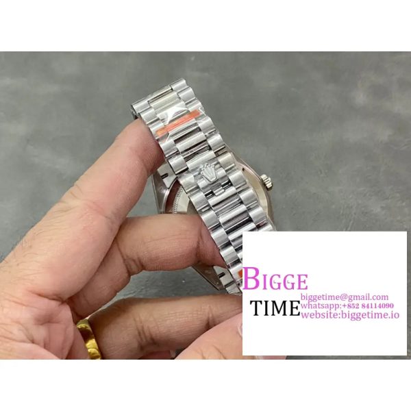 Day Date 40 SS 228236 GMF 1:1 Best Edition Ice Blue Dial Crystal Markers on President Bracelet VR3255(Tungsten Heavy Version) - Image 9