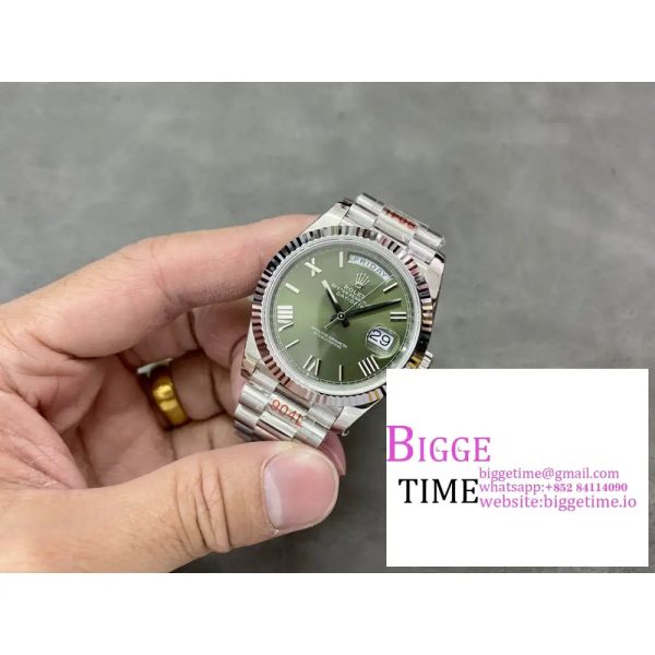 Day Date 40 SS 228239 GMF 1:1 Best Edition Green Roman Dial on President Bracelet VR3255(Tungsten Heavy Version) - Image 3