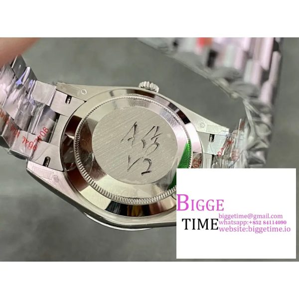 Day Date 40 SS 904L Steel GMF 1:1 Best Edition Black Stick Dial on SS Bracelet A2836 - Image 10