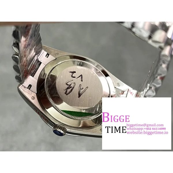 Day Date 40 SS 904L Steel GMF 1:1 Best Edition Black Stick Dial on SS Bracelet A2836 - Image 9