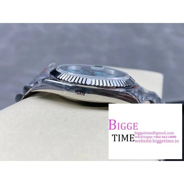 Day Date 40 SS 904L Steel GMF 1:1 Best Edition Blue Dial with Arabic Markers on SS Bracelet A2836 - Image 7