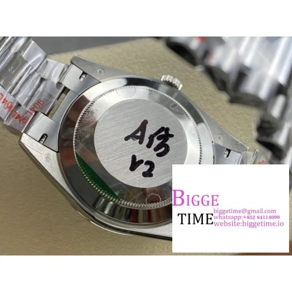 Day Date 40 SS 904L Steel GMF 1:1 Best Edition Blue Dial with Arabic Markers on SS Bracelet A2836 - Image 10