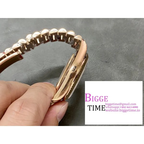 Day Date 40 YG 228238 ARF 1:1 Best Edition YG Dial Crystal Markers on President Bracelet VR3255(Tungsten Heavy Version) - Image 7