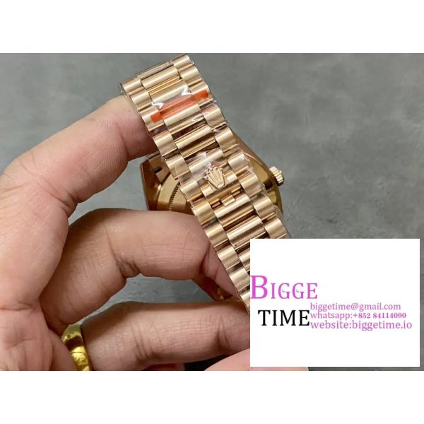 Day Date 40 YG 228238 ARF 1:1 Best Edition YG Dial Crystal Markers on President Bracelet VR3255(Tungsten Heavy Version) - Image 9