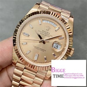 Day Date 40 YG 228238 ARF 1:1 Best Edition YG Dial Crystal Markers on President Bracelet VR3255(Tungsten Heavy Version)
