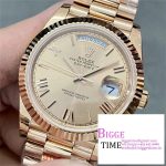 Day Date 40 YG 228238 ARF 1:1 Best Edition YG Dial Roman Markers on President Bracelet VR3255 (Tungsten Heavy Version)