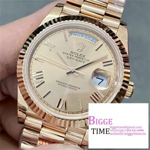 Day Date 40 YG 228238 ARF 1:1 Best Edition YG Dial Roman Markers on President Bracelet VR3255 (Tungsten Heavy Version)