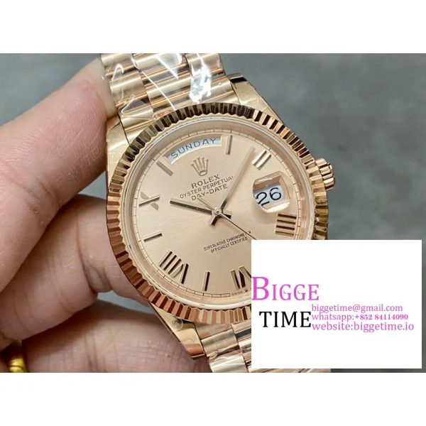 Day Date 40 YG 228238 ARF 1:1 Best Edition YG Dial Roman Markers on President Bracelet VR3255 (Tungsten Heavy Version) - Image 3