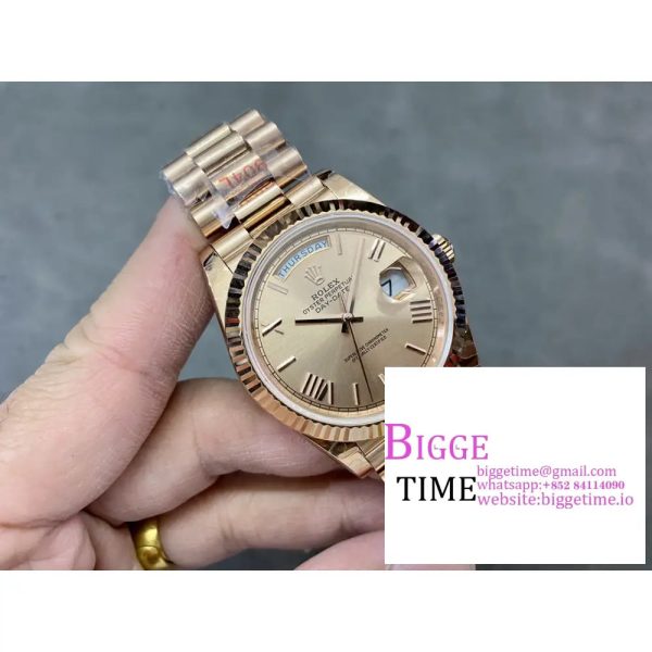 Day Date 40 YG 228238 ARF 1:1 Best Edition YG Dial Roman Markers on President Bracelet VR3255 (Tungsten Heavy Version) - Image 2