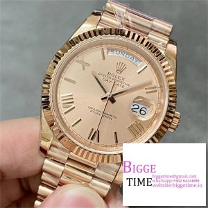 Day Date 40 YG 228238 ARF 1:1 Best Edition YG Dial Roman Markers on President Bracelet VR3255 (Tungsten Heavy Version)