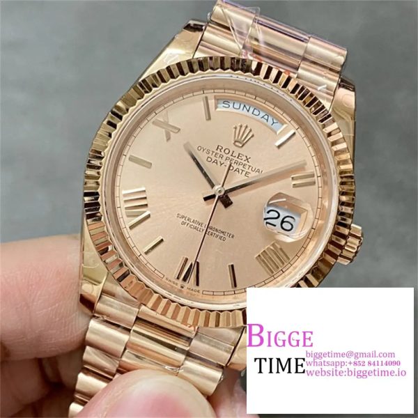 Day Date 40 YG 228238 ARF 1:1 Best Edition YG Dial Roman Markers on President Bracelet VR3255 (Tungsten Heavy Version)