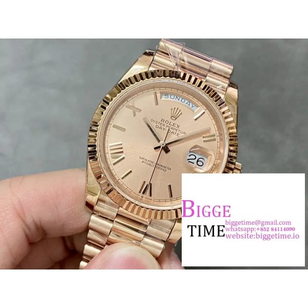 Day Date 40 YG 228238 ARF 1:1 Best Edition YG Dial Roman Markers on President Bracelet VR3255 (Tungsten Heavy Version) - Image 2
