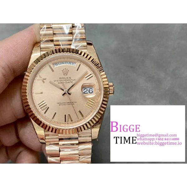 Day Date 40 YG 228238 ARF 1:1 Best Edition YG Dial Roman Markers on President Bracelet VR3255 (Tungsten Heavy Version) - Image 4
