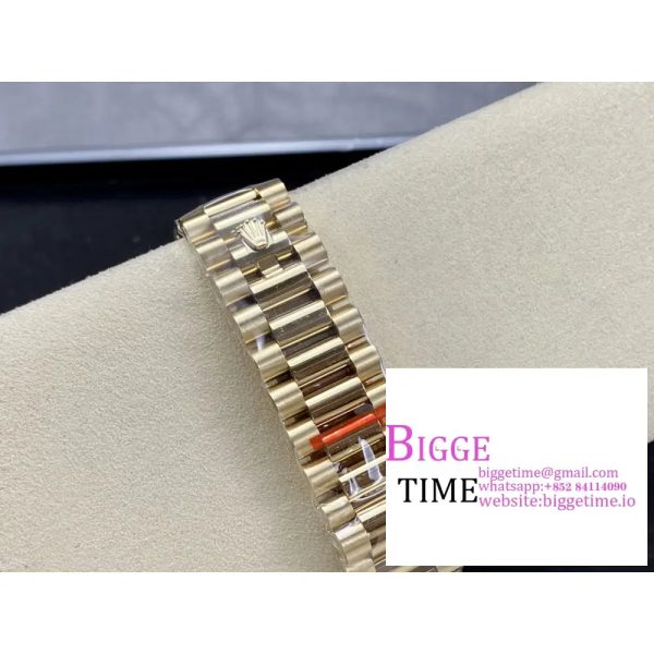 Day Date 40 YG 228238 ARF 1:1 Best Edition YG Dial Stick Markers on President Bracelet VR3255(Tungsten Heavy Version) - Image 9