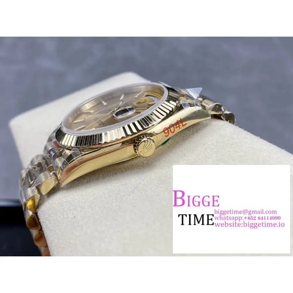 Day Date 40 YG 228238 ARF 1:1 Best Edition YG Dial Stick Markers on President Bracelet VR3255(Tungsten Heavy Version) - Image 6