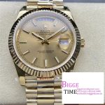 Day Date 40 YG 228238 ARF 1:1 Best Edition YG Dial Stick Markers on President Bracelet VR3255(Tungsten Heavy Version)