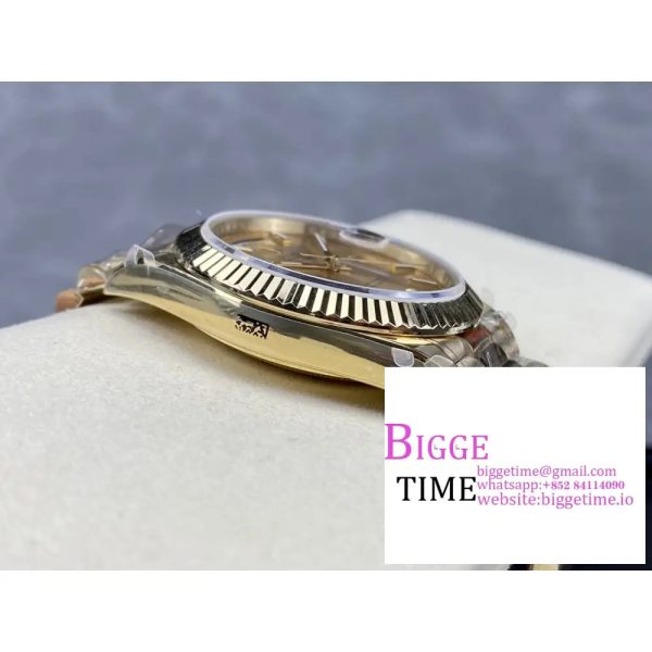 Day Date 40 YG 228238 ARF 1:1 Best Edition YG Dial Stick Markers on President Bracelet VR3255(Tungsten Heavy Version) - Image 8