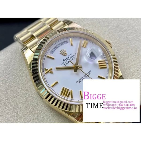 Day Date 40 YG 228238 ARF 1:1 Best Edition White Roman Dial on President Bracelet VR3255(Tungsten Heavy Version) - Image 4