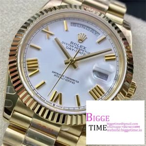 Day Date 40 YG 228238 ARF 1:1 Best Edition White Roman Dial on President Bracelet VR3255(Tungsten Heavy Version)