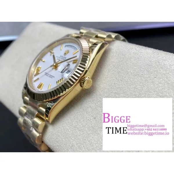 Day Date 40 YG 228238 ARF 1:1 Best Edition White Roman Dial on President Bracelet VR3255(Tungsten Heavy Version) - Image 8