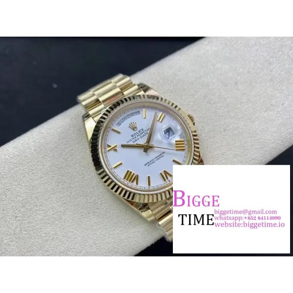Day Date 40 YG 228238 ARF 1:1 Best Edition White Roman Dial on President Bracelet VR3255(Tungsten Heavy Version) - Image 5