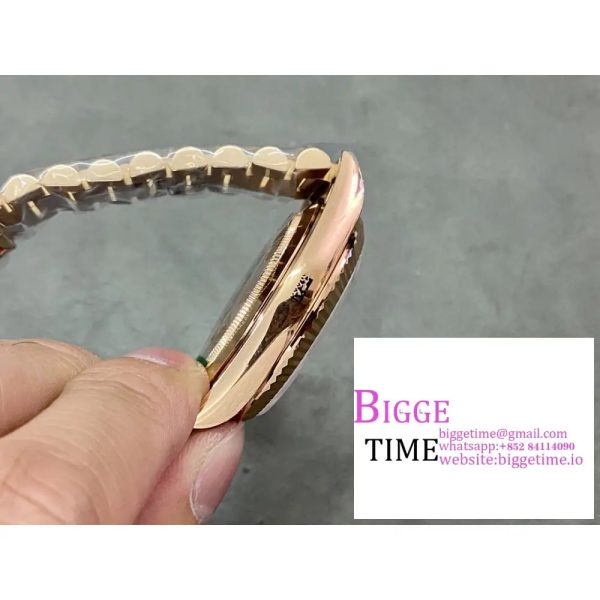 Day Date 40 YG 904L Steel GMF 1:1 Best Edition Brown Roman Dial on YG Bracelet A2836 - Image 7
