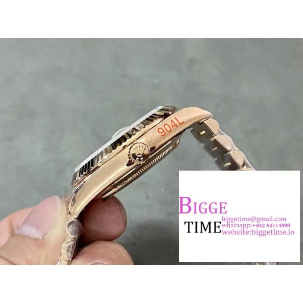 Day Date 40 YG 904L Steel GMF 1:1 Best Edition Brown Roman Dial on YG Bracelet A2836 - Image 8