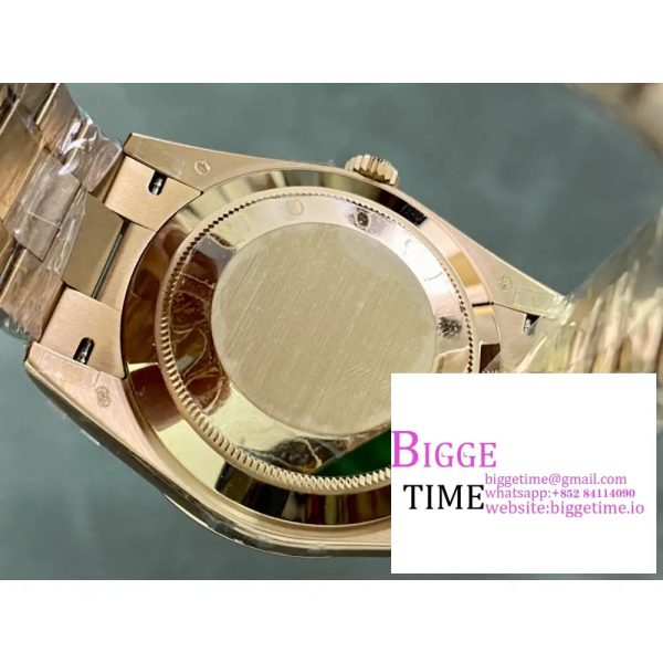 Day Date 40 YG 904L Steel GMF 1:1 Best Edition Brown Roman Dial on YG Bracelet A2836 - Image 9