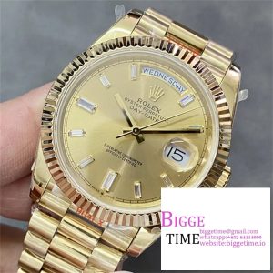 Day Date 40 YG 904L Steel GMF 1:1 Best Edition YG Dial on YG Bracelet A2836（Tungsten Heavy Version）