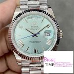 DayDate 40MM Ice Blue Dial Roma Marker President Bracelet GMF A2836 Tungsten
