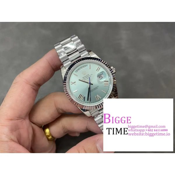 DayDate 40MM Ice Blue Dial Roma Marker President Bracelet GMF A2836 Tungsten - Image 5