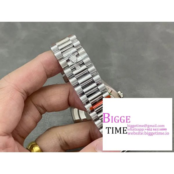 DayDate 40MM Silver Dial Diamond Marker President Bracelet GMF A2836 Tungsten - Image 9