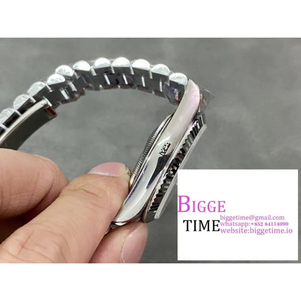 DayDate 40MM Silver Dial Diamond Marker President Bracelet GMF A2836 Tungsten - Image 7