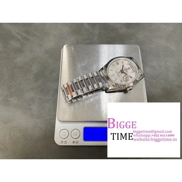 DayDate 40MM White Meteorite Dial President Bracelet GSF A2836 Tungsten - Image 7