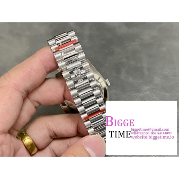 DayDate 40MM White Meteorite Dial President Bracelet GSF A2836 Tungsten - Image 9