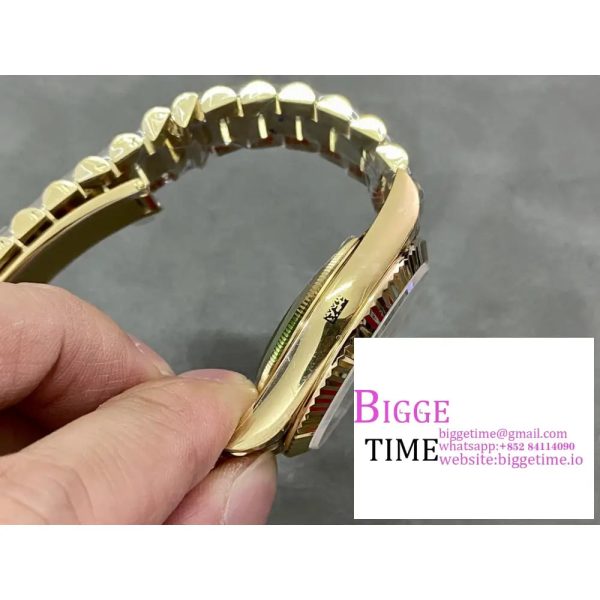 DayDate 40MM YG Silver Dial Roma Marker YG President Bracelet Noob A2836 Tungsten - Image 7