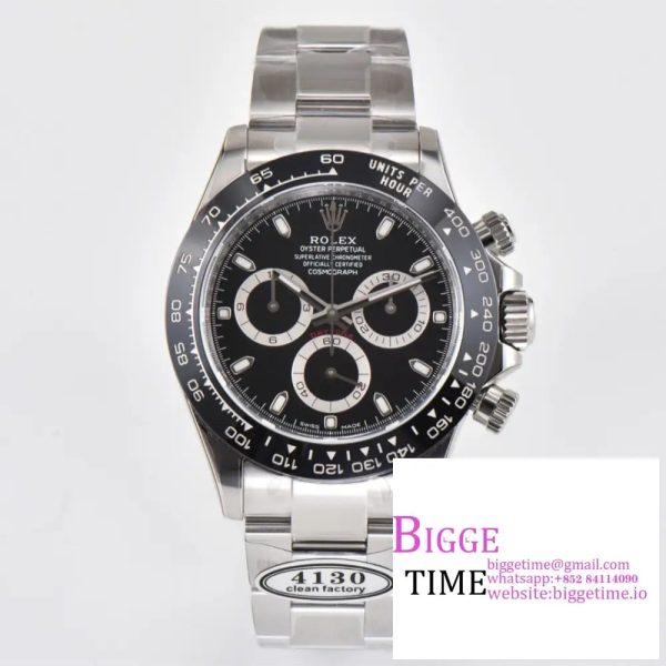 Daytona 116500 Clean Factory 1:1 Best Edition 904L SS Case and Bracelet Black Dial SA4130