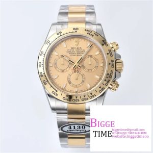 Daytona 116503 SS/YG Clean Factory 1:1 Best Edition Gold Stick Dial on SS/YG Oyster Bracelet A4130