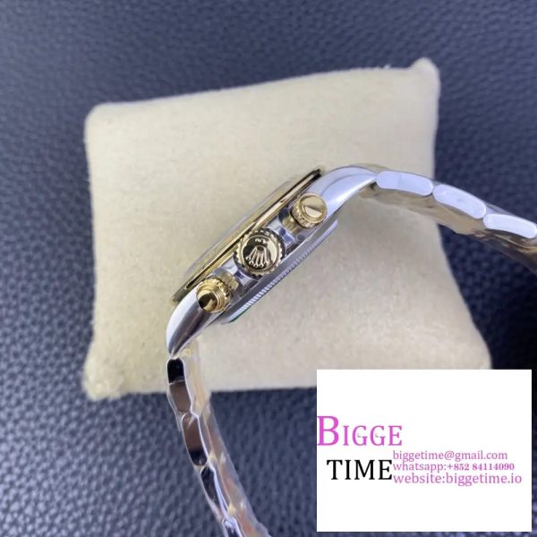 Daytona 116503 SS/YG Clean Factory 1:1 Best Edition White Stick Dial on SS/YG Oyster Bracelet A4130 - Image 8