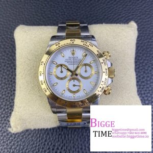 Daytona 116503 SS/YG Clean Factory 1:1 Best Edition White Stick Dial on SS/YG Oyster Bracelet A4130