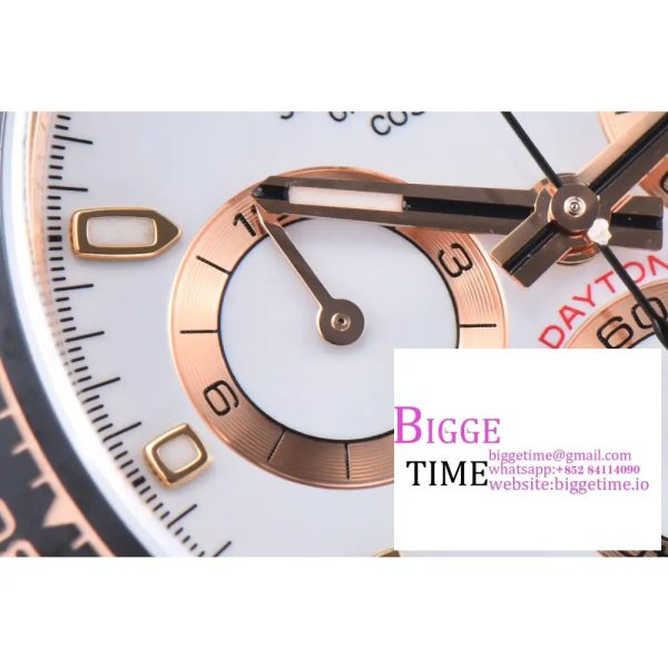 Daytona 116505 1:1 Best Edition Clean Factory White Stick Dial on RG Bracelet A4130 - Image 6