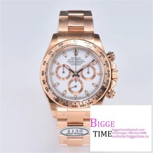 Daytona 116505 1:1 Best Edition Clean Factory White Stick Dial on RG Bracelet A4130