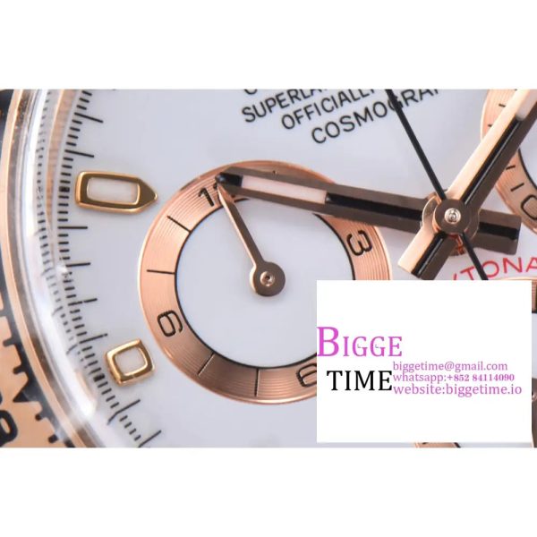 Daytona 116505 1:1 Best Edition Clean Factory White Stick Dial on RG Bracelet A4130 - Image 7